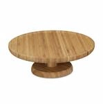 Relaxdays Tortenplatte Bambus Extra Gro&szlig; Pflegeleicht Messerschonend &Oslash; 33 cm