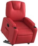 vidaXL Relaxsessel mit Aufstehhilfe Elektrisch Rot Kunstleder 3204449