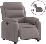 vidaXL Relaxsessel Elektrisch Taupe Stoff 3204964