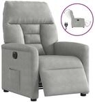 vidaXL Relaxsessel Elektrisch Hellgrau Mikrofasergewebe 3303074