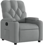 vidaXL Relaxsessel Hellgrau Stoff Modell 64