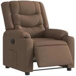 vidaXL Relaxsessel Elektrisch Braun Stoff 3310248