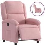 vidaXL Relaxsessel Elektrisch Rosa Samt 3204282
