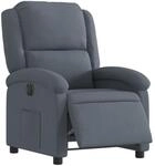 vidaXL Relaxsessel Elektrisch Dunkelgrau Samt Modell 3