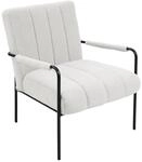 Svita Kyle Loungesessel mit Armlehnen Relaxsessel Loungestuhl Teddyboucle Bezug...