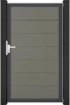 GroJa Solid Grande Steckzauntor 100 x 180 cm Grau Rahmen DB703