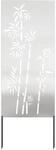 vidaXL Garten Sichtschutz-Leinwand Floral Silber 50 x 140 cm Edelstahl 876298