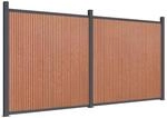 vidaXL Zaunelement Braun 353x186 cm WPC 3282799