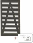 Plus Holz Einzeltor Tokyo Nadelholz Umbragrau 100 cm x 180 cm