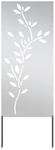 vidaXL Garten Sichtschutz-Leinwand Floral Silber 50 x 140 cm Edelstahl 876326