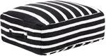 Beliani Bodenkissen SETTAT Schwarz Weiss 50x50x20
