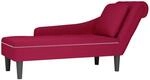 vidaXL Chaiselongue mit Kissen und Rechter Armlehne Weinrot Samt 4009776