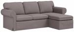 vidaXL Sofa Taupe 215 x 138 x 80 cm Stoff 42024338