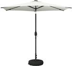 vidaXL Gartenparasol mit LED-Lichtern und Sockel 270 x 270 cm 42036258