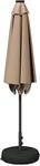 vidaXL Gartenparasol mit LED-Lichtern und Sockel 270 x 270 cm 42036259