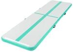 ECD Germany Aufblasbare Gymnastikmatte Airtrack 400x100x10cm Mint-Gr&uuml;n