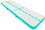 vidaXL Aufblasbare Gymnastikmatte mit Pumpe 800x100x20 cm PVC Gr&uuml;n 92693