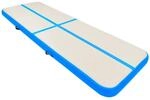 vidaXL Aufblasbare Gymnastikmatte mit Pumpe 400x100x15 cm PVC Blau 92662