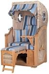 bene,iving Strandkorb Komplettset Ammersee Single Teak Bullauge PE Shell Modell...