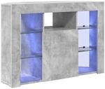 vidaXL Eck-LED-TV-Schrank Beton Grau 100x40x68cm Holzwerkstoff 889788