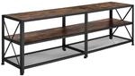 Tectake Tv Regal Indianapolis Industrial Style Holz und Stahl 161 x 41 50 x 50 50 cm