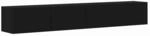vidaXL TV-Wandschrank 2 Stk Schwarz 98 x 31 x 29,5 cm Holzwerkstoff 892232