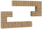 vidaXL TV-Schrankset Wandmontiert 10-Tlg Artisan-Eiche Holzwerkstoff 3393320