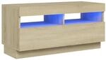 vidaXL TV-Schrank mit LED-Leuchten Sonoma-Eiche 80x35x40 cm