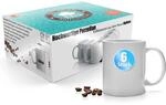 BigDean 6 St&uuml;ck Kaffeebecher Wei&szlig; 300ml Tassen Set Kaffeetassen Set Aus