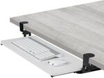 Relaxdays Tastaturablage MDF Wei&szlig; Ausziehbar 78 cm x 24 cm x 11 cm 2,4 kg