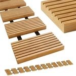 holz4home Rollweg Gartenweg aus L&auml;rche Holztritte f&uuml;r Garten 25 cm