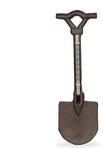 Relaxdays Au&szlig;enthermometer Spaten Gusseisen Braun Wetterfest 30 cm x 9 cm x 1,5 cm