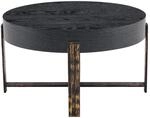 okwish Beistelltisch mit Rundem Design und Metallgestell f&uuml;r Wohnzimmer...