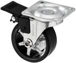 SOTECH Lenkrolle RAPID &Oslash;50 mm Schwarz Belastbar Bis 35 Kg mit Bremse