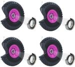 TRUTZHOLM 4x Sackkarrenrad PU Rad 260x85mm 3.00-4 60mm Durchmesser 20mm Pink