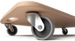 BigDean 3 Plattformwagen bis 250kg belastbar Rollbrett mit bodenschonenden TPE Rollen