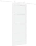 vidaXL Schiebet&uuml;r Wei&szlig; 83 x 202 cm Massives Kiefernholz 3445479