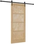 vidaXL Schiebet&uuml;r ORKDAL Natur und Schwarz 86 x 198,5 cm 3445582