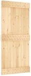 vidaXL Schiebet&uuml;r NARVIK Natur und Schwarz 100 x 210 cm 213,5 cm 3445274