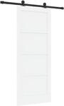 vidaXL Schiebet&uuml;r ORKDAL Wei&szlig; 83 x 202 cm Massives Kiefernholz 3445488