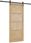 vidaXL Schiebet&uuml;r ORKDAL Natur und Schwarz 86 x 198,5 cm 3445564