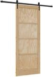 vidaXL Schiebet&uuml;r ORKDAL Natur und Schwarz 86 x 211 cm 3445565