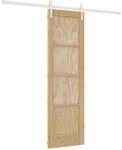 vidaXL Schiebet&uuml;r ORKDAL Natur und Wei&szlig; 61 x 198,5 cm 3445584