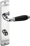 SOTECH T&uuml;rdr&uuml;cker MATTEO Chrom Poliert Griff Schwarz Matt Langschild Bad WC mit
