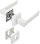 SOTECH T&uuml;rdr&uuml;ckergarnitur CUBE Wei&szlig; Rosette Profilzylinder mit