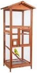 Wiltec Vogelvoliere Aus Holz 72X63X168Cm Vogelk&auml;fig Vogelhaus Papageienk&auml;fig