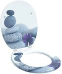 vidaXL Soft-Close Toilettensitz Grau 44 x 38 cm MDF-Platte 42027203