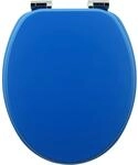 Sanfino WC Sitz Deep Blue Toilettendeckel mit Absenkautomatik aus Holz