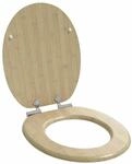 vidaXL Soft-Close Toilettensitz Heller Bambusfarbton 44 x 38 cm 42027175