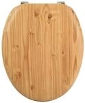 MSV WC-Sitz Kiefer-Design MDF 37 cm x 45 cm x 5,6 cm Braun